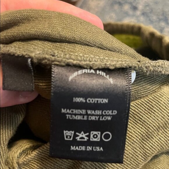 Siberia Hills Green Patches Button Closure Cargo Pants Modern Casual - Picture 10 of 14